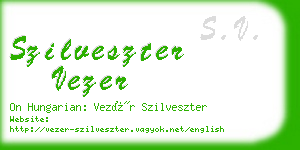 szilveszter vezer business card